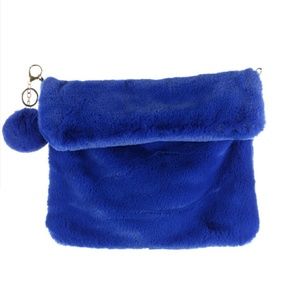 Faux Fur Plush Clutch-comes with strap for Handbag
